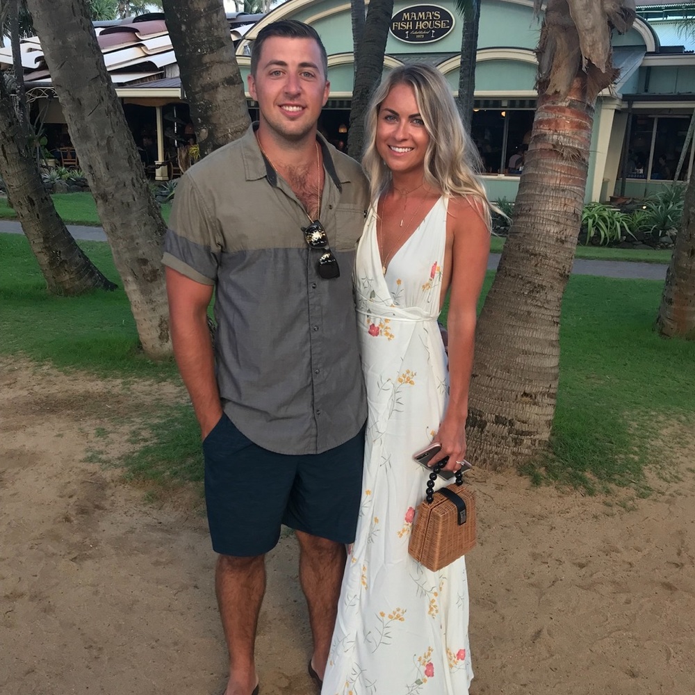 Lulu's White Floral Maxi Dress